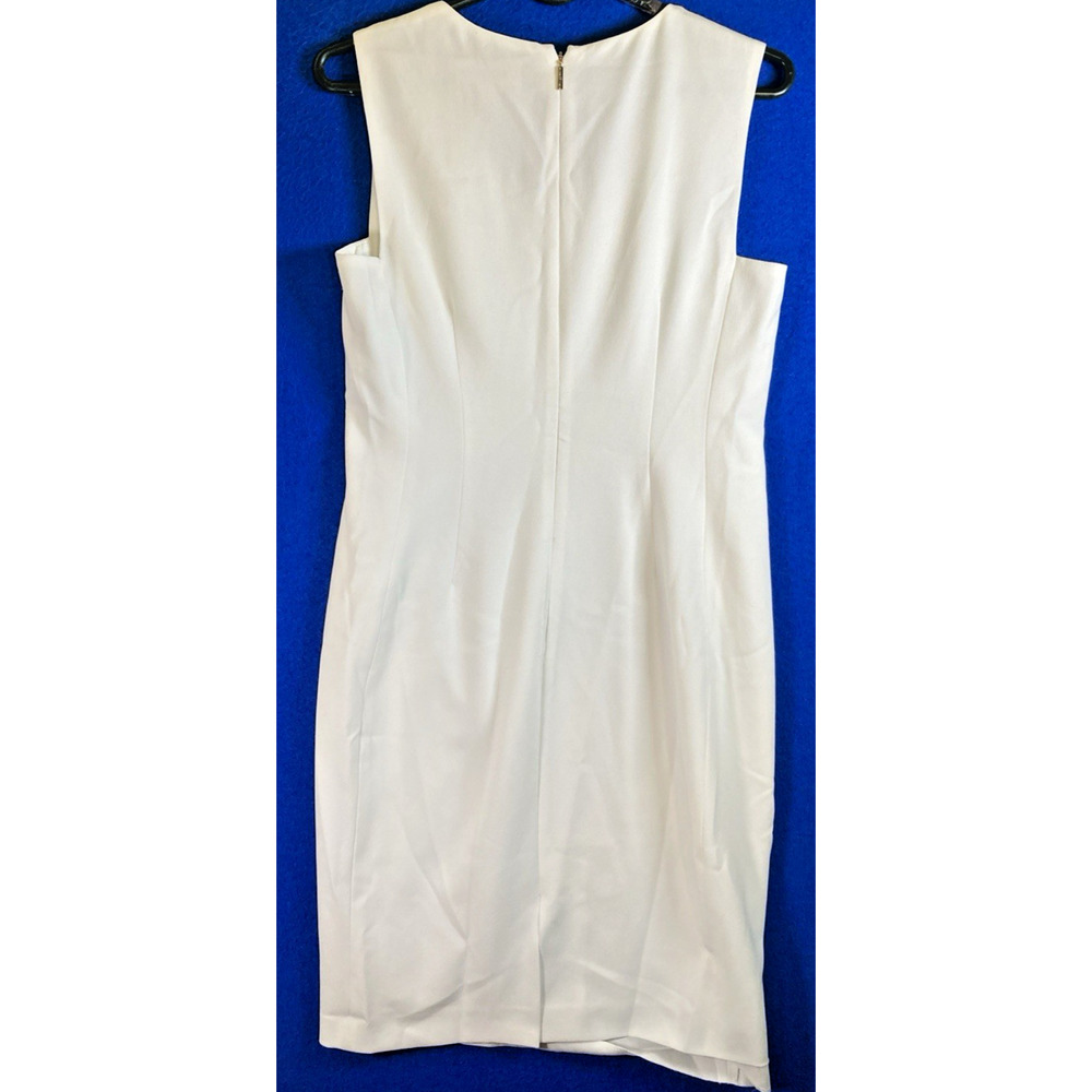 Karl Lagerfeld Paris White Sleeveless Sheath Dress NWT Size 4 - Picture 3 of 16